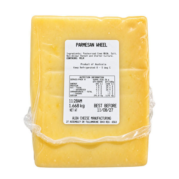Alba Whole Parmesan Cheese Wheel Qtr 帕尔马奶酪块