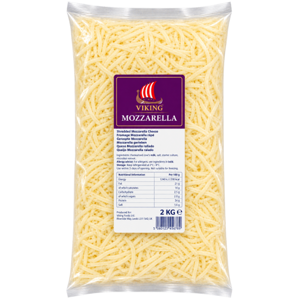 Viking Shredded Mozzarella 无盐干酪丝
