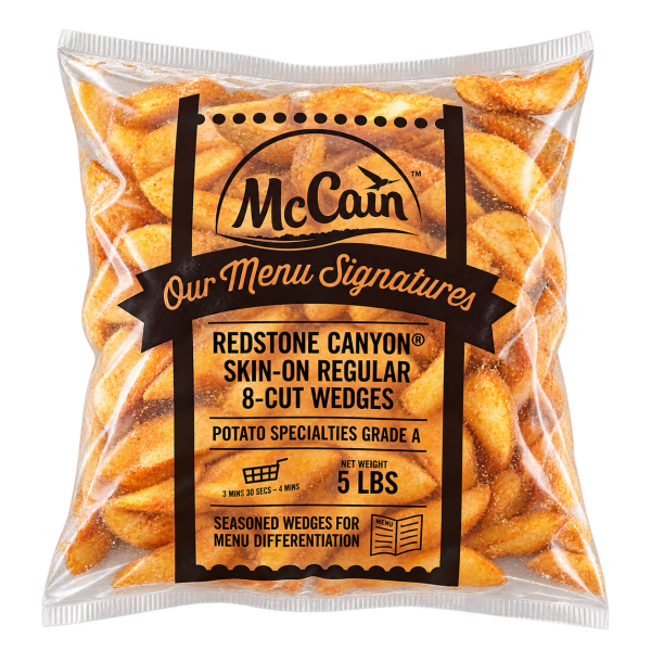 McCain RedStone Skin-On 8-Cut Seasoned Wedges 薯泥块