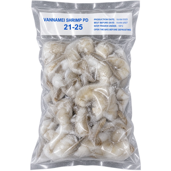 PD White Prawn 21–25 整只去壳白虾