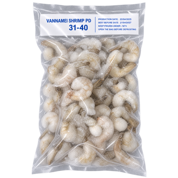 PD White Prawn 31–40 整只去壳白虾
