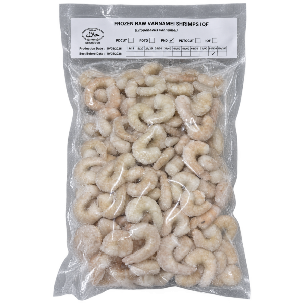 PD White Prawn 91–120 整只去壳白虾