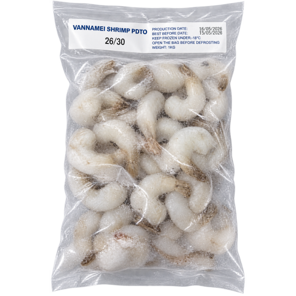 PTO White Prawn 26–30 整只白虾剩尾巴