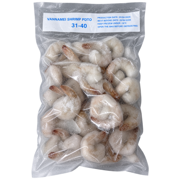 PTO White Prawn 31–40 尾部留壳白虾